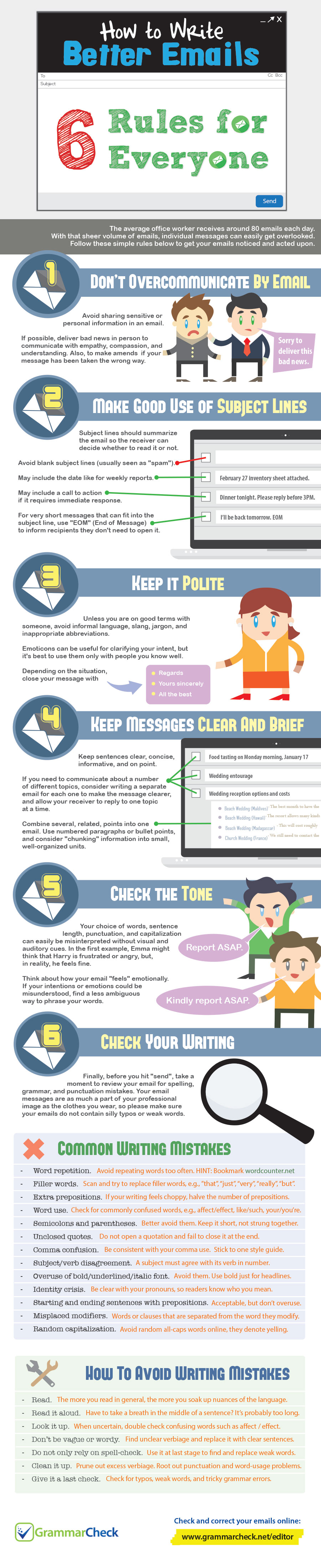 How to Write Better Emails: 6 Rules for Everyone (Infographic)